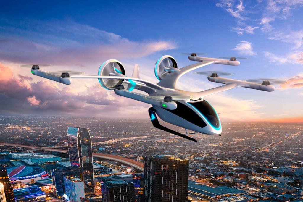 Drone nas cidades: primeiras entregas do "táxi-voador" devem acontecer em 2026 (Divulgação/Embraer)