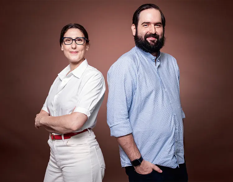 Sintonia fina: a chef Paola Carosella e o sócio restaurateur Benny Goldenberg, fundadores da casa de empanadas La Guapa em 2014 (Germano Lüders/Exame)