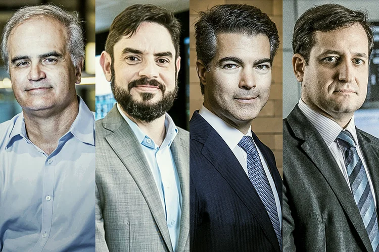 Ricardo Botelho (Energisa), Ítalo Freitas (AES), Miguel Setas (EDP) e Gustavo Estrella (CPFL): expectativas para reforma do setor (Montagem/Exame)