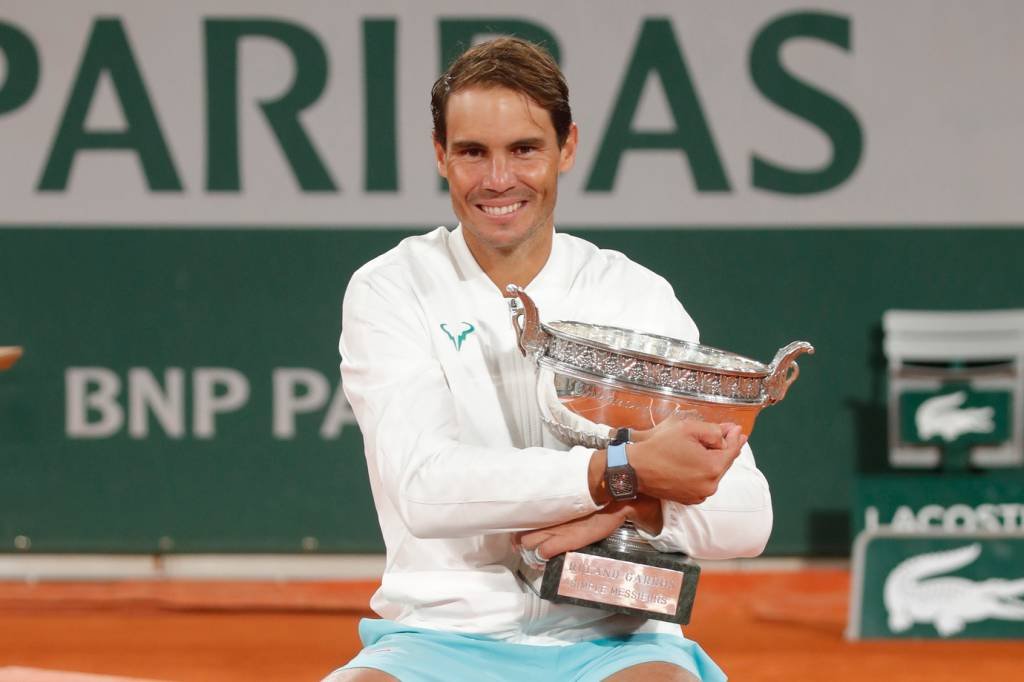 Rafael Nadal: jogador está agora empatado com Federer como o jogador com mais títulos de simples (Charles Platiau/MFPress Global)