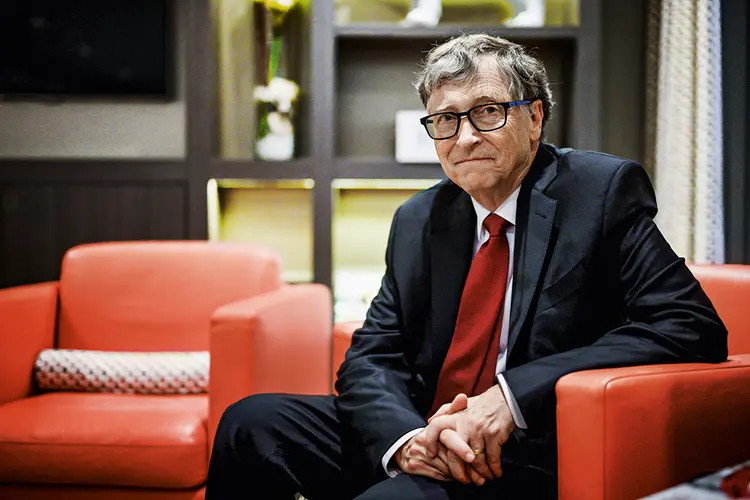 Bill Gates: magnata falou sobre IA generativa em evento recente (Jeff Pachoud/AFP)