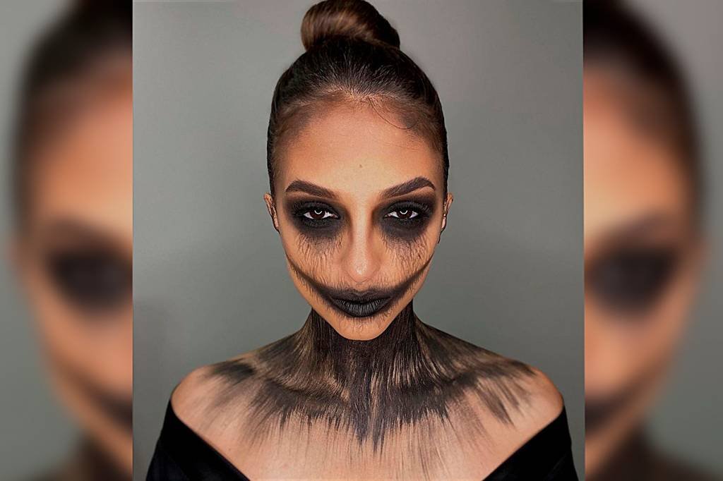 Ação da Sephora: pessoas maquiadas marcam a hashtag #SEPHORADARKSIDECHALLENGE (Instagram Náyadi Calais/Reprodução)
