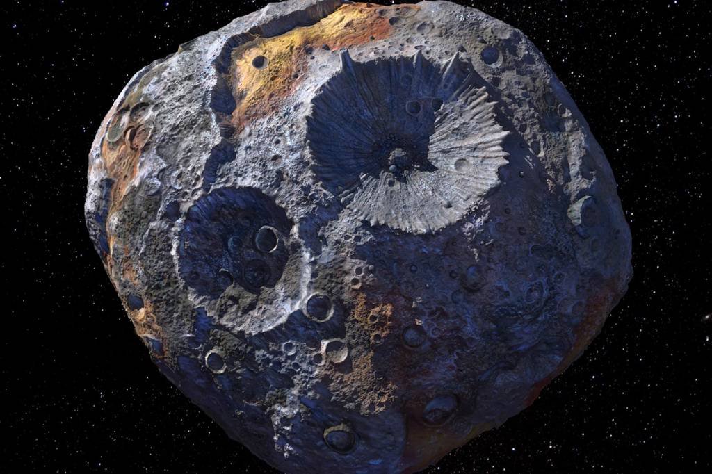 Do que é feito o asteroide que vale mais que a economia global (NASA / JPL-Caltech / ASU/Reprodução)