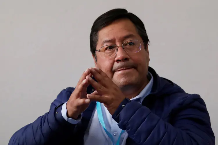 O presidente da Bolívia, Luis Arce, em La Paz, 31 de agosto de 2023 (Ueslei Marcelino/Reuters)