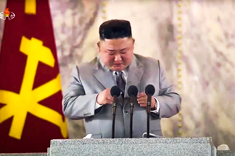 Kim Jong-un chora ao pedir perdão por fracasso (South Korea OUT / REPUBLIC OF KOREA OUT/AFP)