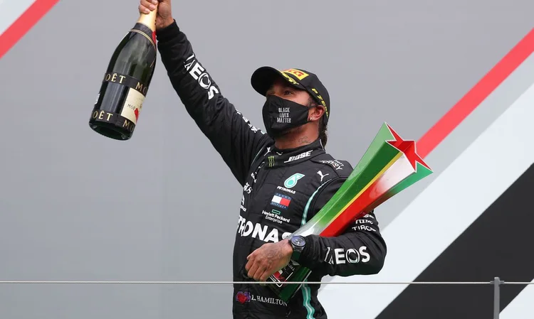 Lewis Hamilton: britânico em sua 92ª vitória na F1 (Jose Sena Goulao/Reuters)