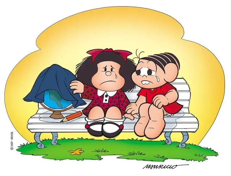 Mauricio de Sousa faz homenagem a Quino com encontro de Mônica e Mafalda (Instagram/Reprodução)