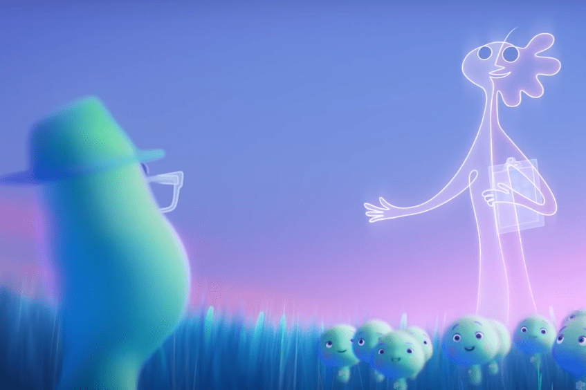 Cena de Soul: "Soul", que conta a história de um professor de música cuja alma é separada de seu corpo (Pixar/Divulgação)