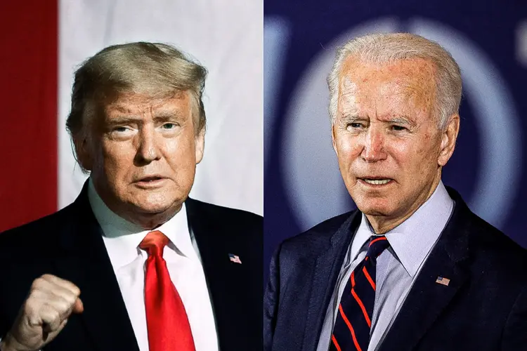 Vitória de Biden fará a produção de petróleo dos Estados Unidos cair em 1,1 milhão de barris por dia. Trump, no curto prazo, é um cenário melhor (Montagem/Exame)