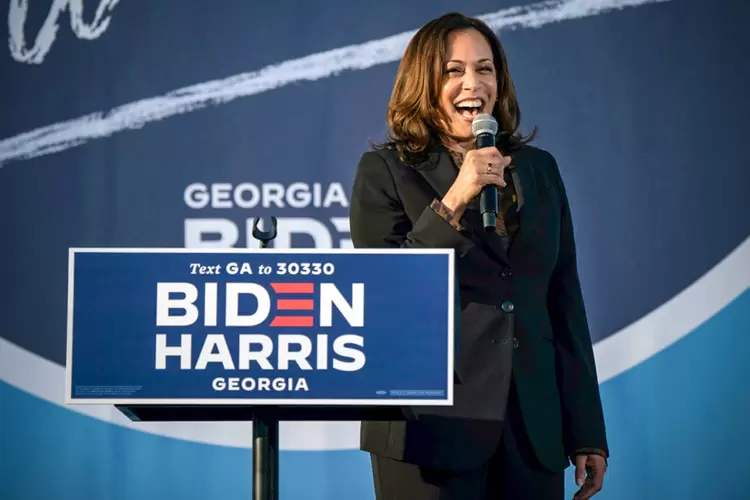 Kamala Harris: primeira candidata negra à vice-presidência dos Estados Unidos (Elodie Cuzin/AFP)
