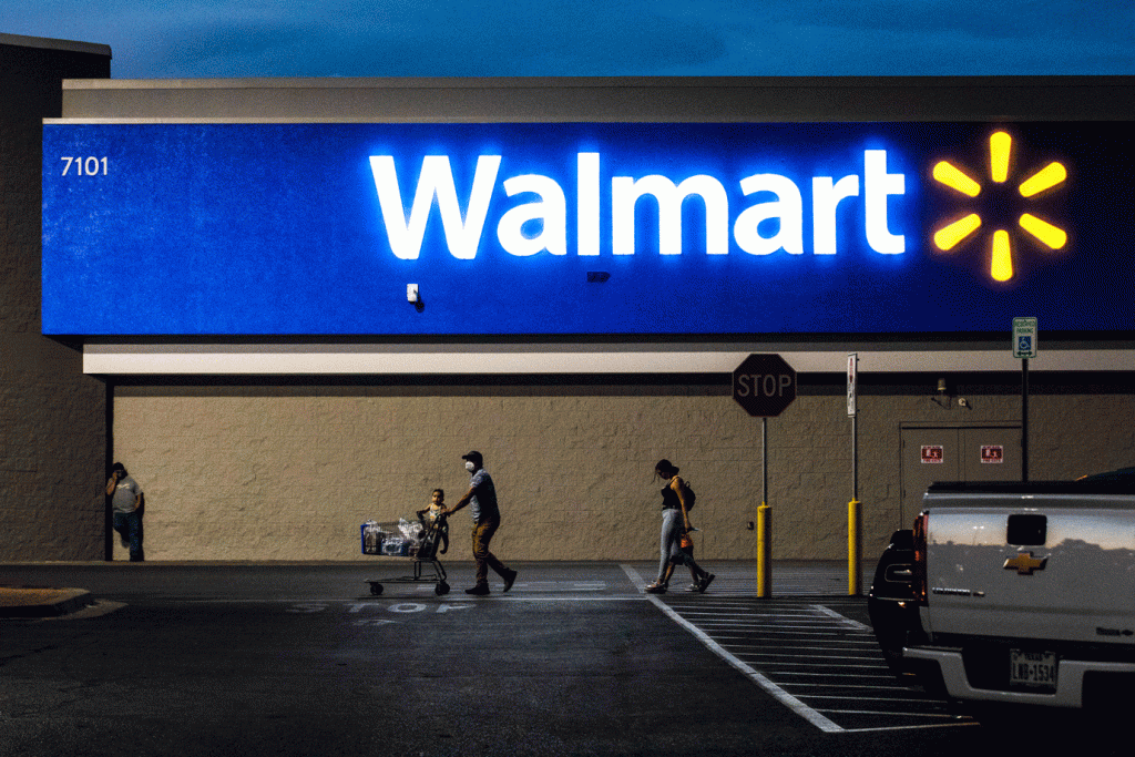 Walmart: segundo alguns analistas, a empresa deveria estar investindo nas lojas e na infraestrutura de comércio eletrônico, em vez de gastar bilhões em investimentos como o TikTok (Erin Clark/Getty Images)