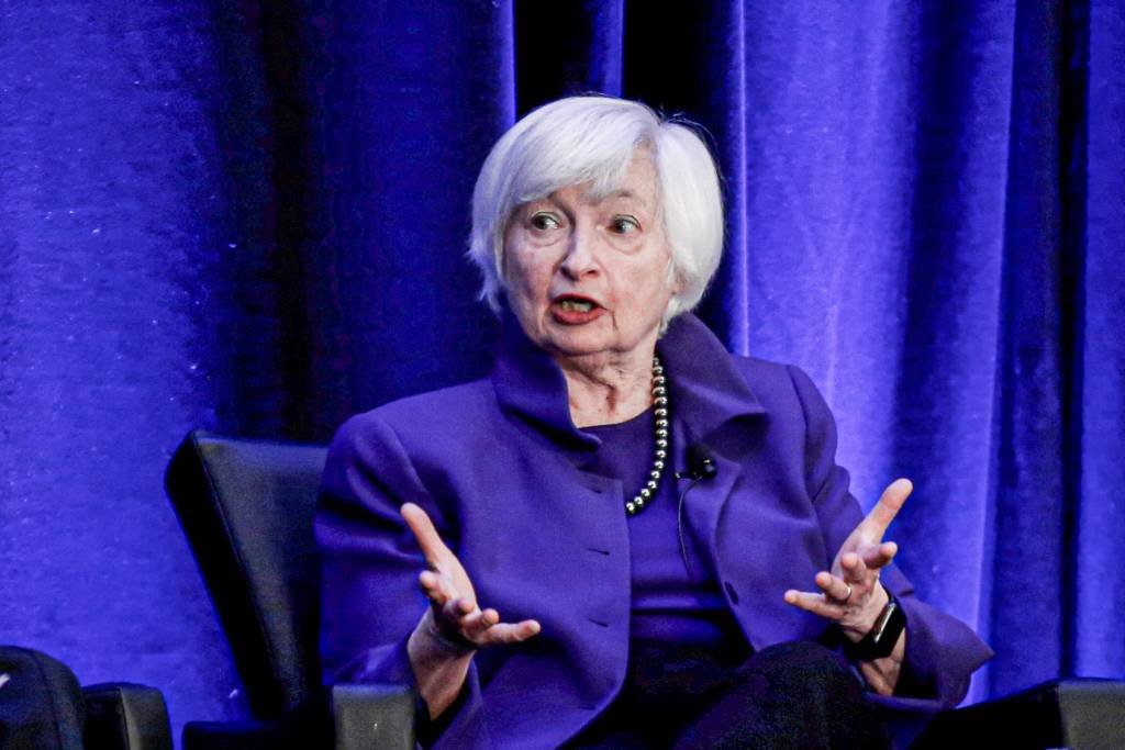 Janet Yellen, secretária do Tesouro americano. (Christopher Aluka Berry/Reuters)