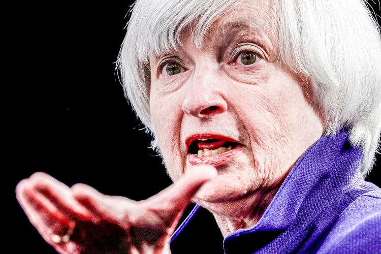 Janet Yellen, secretária do Tesouro dos EUA: ministros europeus haviam qualificado a proposta de Yellen como um bom compromisso (Jonathan Ernst/Reuters)