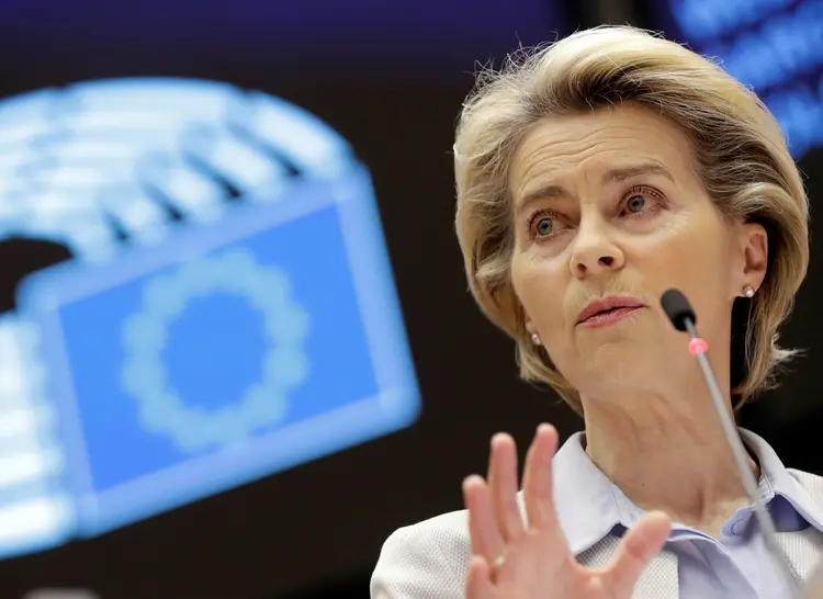 Presidente da Comissão Europeia, Ursula von der Leyen. Olivier Hoslet/Pool via REUTERS (Olivier Hoslet/Reuters)