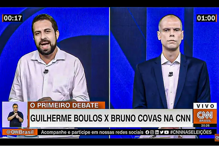 Guilherme Boulos e Bruno Covas (Youtube/Reprodução)