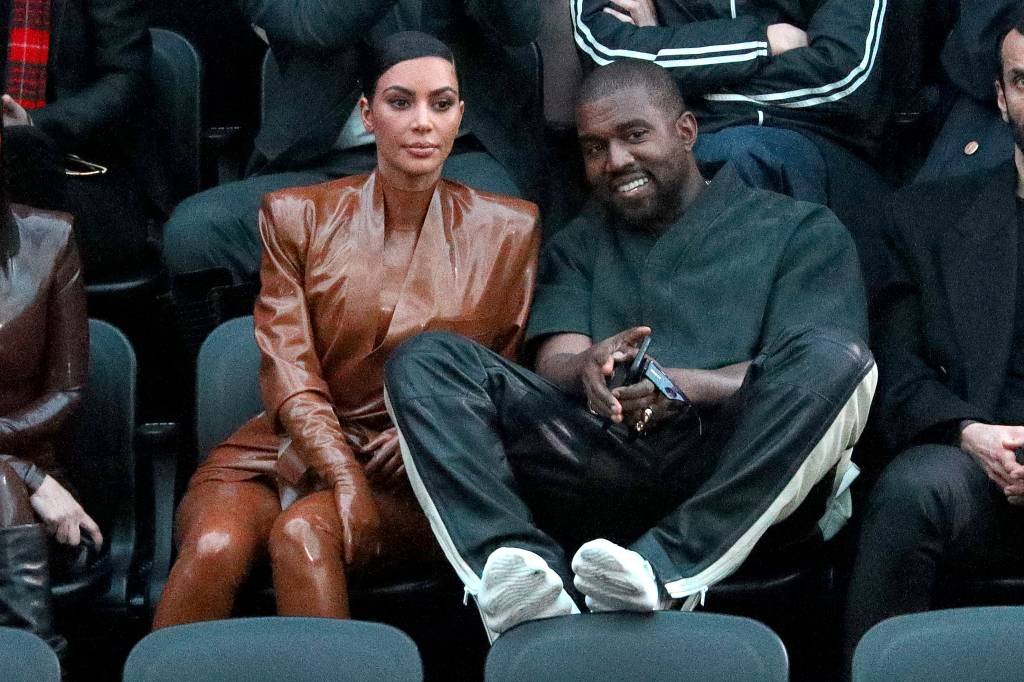 Kanye West e Kim Kardashian: divórcio do casal começou no início de 2021, depois de sete anos de casamento (Pierre Suu/Getty Images)