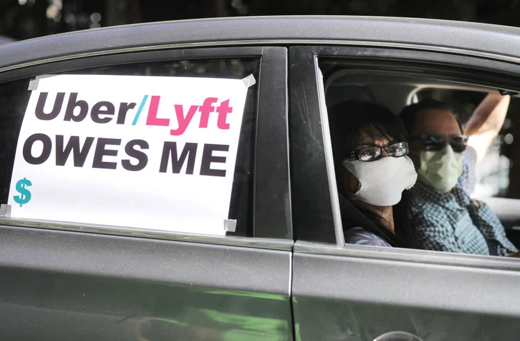 Uber e Lyft enfrentam a insatisfação de motoristas nos Estados Unidos (Mario Tama / Equipe/Getty Images)