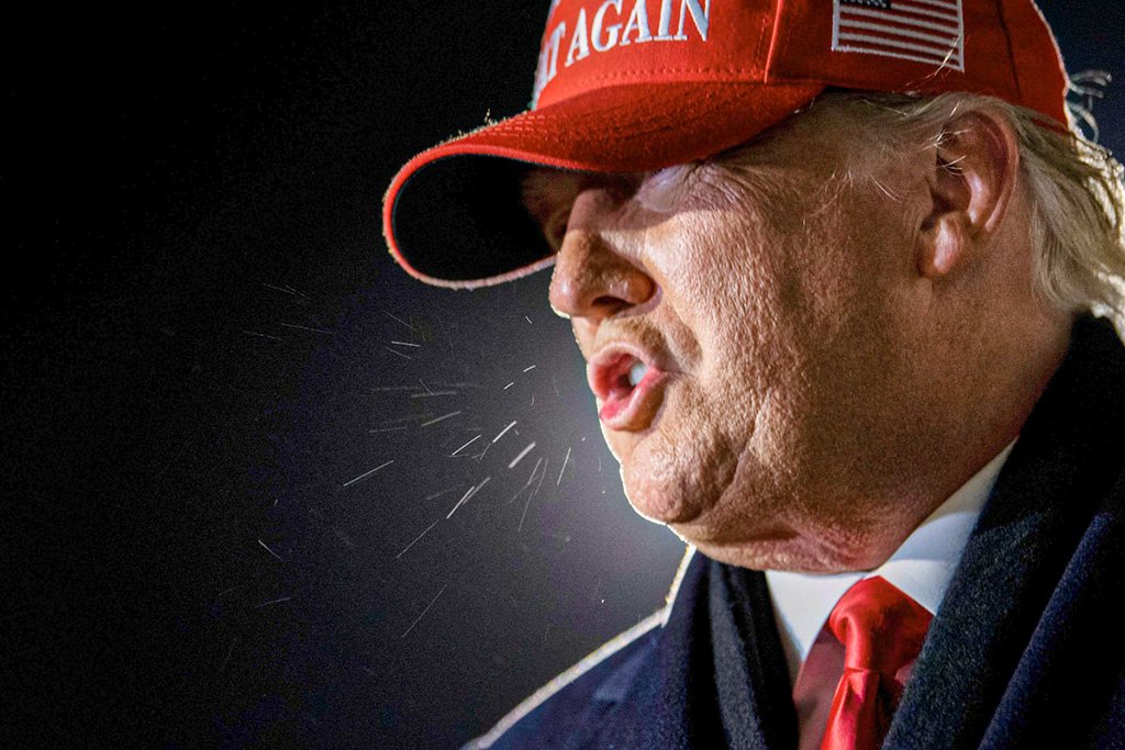 Donald Trump: presidente americano foi bloqueado por diversas redes sociais (BRENDAN SMIALOWSKI/AFP/Getty Images)