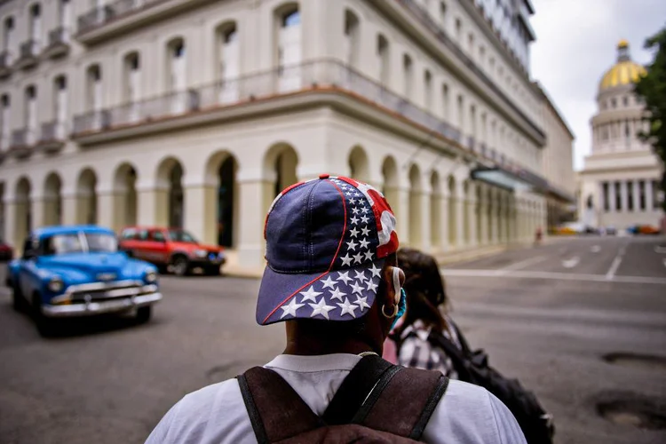 Cuba: em Havana, resultado da eleição americana trouxe a esperança de dias melhores (YAMIL LAGE / Colaborador/Getty Images)