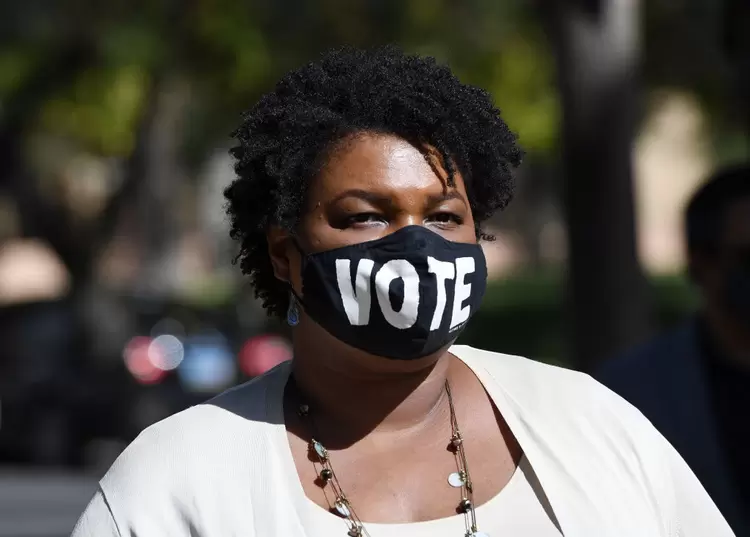 Stacey Abrams, ativista pelo direito ao voto e ex-candidata à governadora na Geórgia: milhares de novos eleitores registrados  (Ethan Miller/Getty Images)