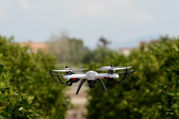Drone em área cultivada (Miguel Sotomayor/Getty Images)