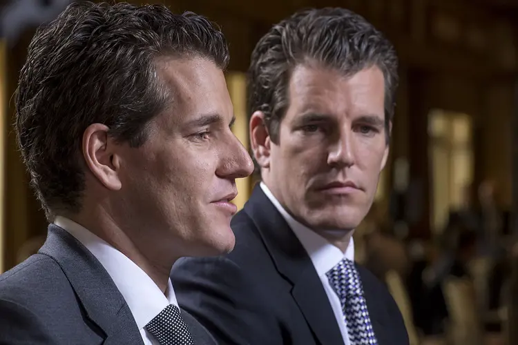 Gemini é uma plataforma de negociação e empréstimos de criptomoedas criada pelos irmãos Tyler e Cameron Winklevoss (Bloomberg/Getty Images)