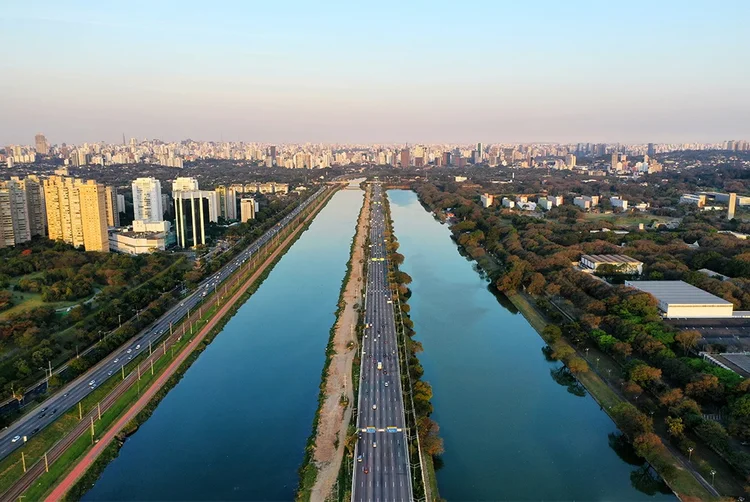 Rio Pinheiros, em São Paulo. (Divulgação/Divulgação)