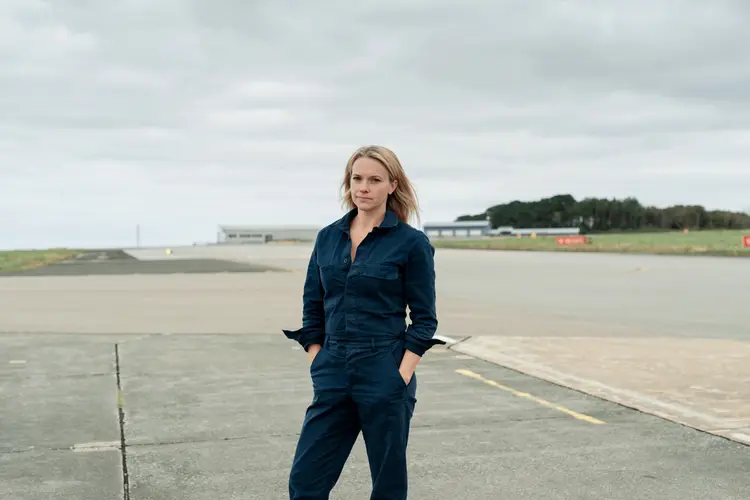 Melissa Thorpe, head of engagement for Spaceport Cornwall, at Newquay Airport in Cornwall, England, in September 2020. Britain is putting money behind several potential spaceports for launching satellites into orbit, though some analysts say there are already too many such facilities, including in the U.S. (Francesca Jones/The New York Times) (Francesca Jones/The New York Times)