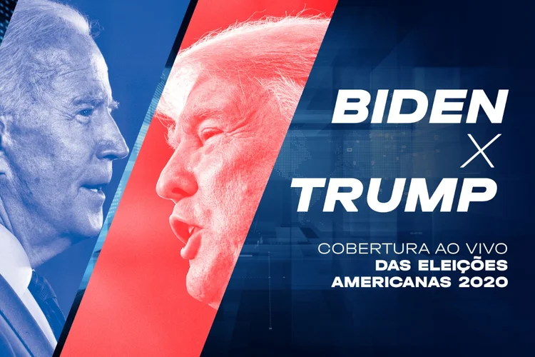 Joe Biden versus Donald Trump: candidatos precisam de 270 delegados para serem considerados vencedores (Arte/Exame)