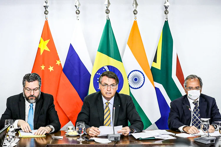 Presidente da República Jair Bolsonaro, durante reunião da XII Cúpula de Líderes do BRICS (Marcos Corrêa/PR/Flickr)