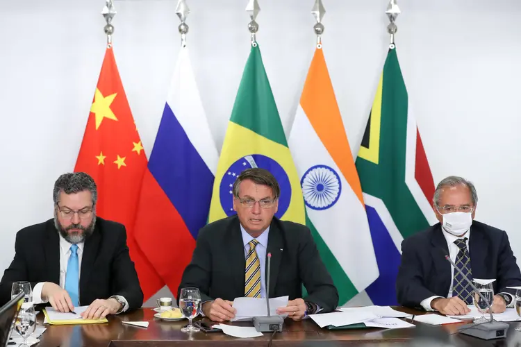 Bolsonaro em conferência dos Brics nesta semana: Guedes segue fazendo críticas de que há bloqueio nas agendas de privatização (Marcos Corrêa/PR/Flickr)