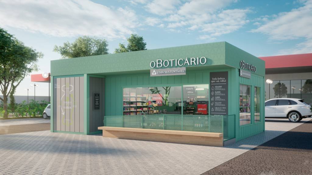Boticário apresenta loja “pop up” feita de plástico reciclado