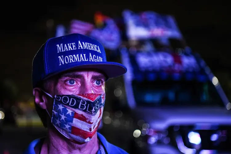 Eleições: americanos vão às ruas para protestar e celebrar Biden e Trump (Getty Images/Getty Images)