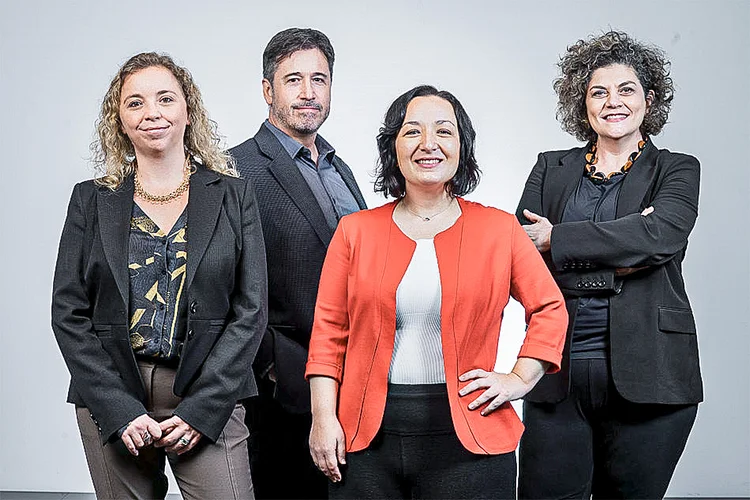 Executivos da BWC: Elaine Rodrigues, diretora geral;
Martin Montoya, presidente;
Simone Iwasso e Rosa Vanzella, copresidentes  (Grupo BWC Brasil/Divulgação)