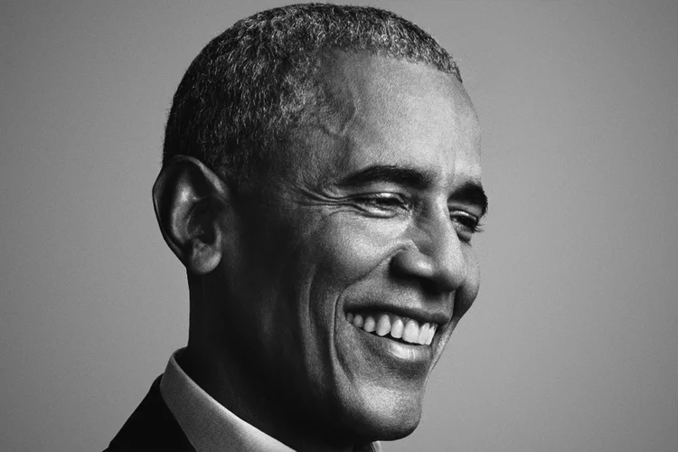 Obama em detalhe da capa de seu livro (Divulgação/Divulgação)