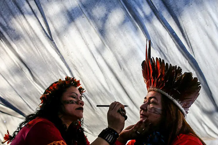 1ª Marcha das Mulheres Indígenas: Funai alega que, com a medida, pretende "padronizar e dar segurança jurídica" ao processo de autodeclaração indígena (Andre Coelho/Reuters)