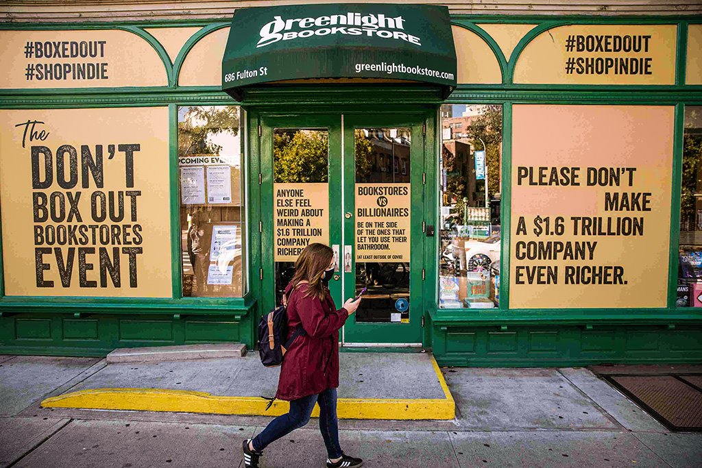 Nos EUA, as livrarias querem que os clientes saibam das dificuldades delas