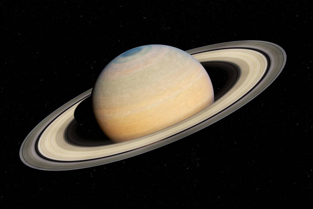 Saturno: planeta ficará próximo de Júpiter nesta segunda-feira (SCIEPRO/Getty Images)