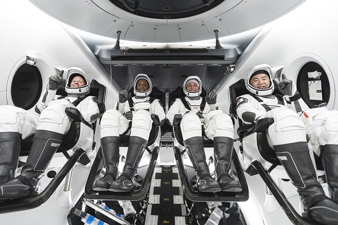 SpaceX: quatro astronautas ficarão em estação espacial (SpaceX/Divulgação)