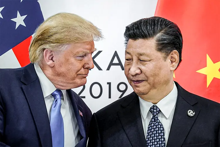 Donald Trump e Xi Jinping: EUA prepara última ofensiva contra a China antes de troca de governo (Kevin Lamarque/Reuters)