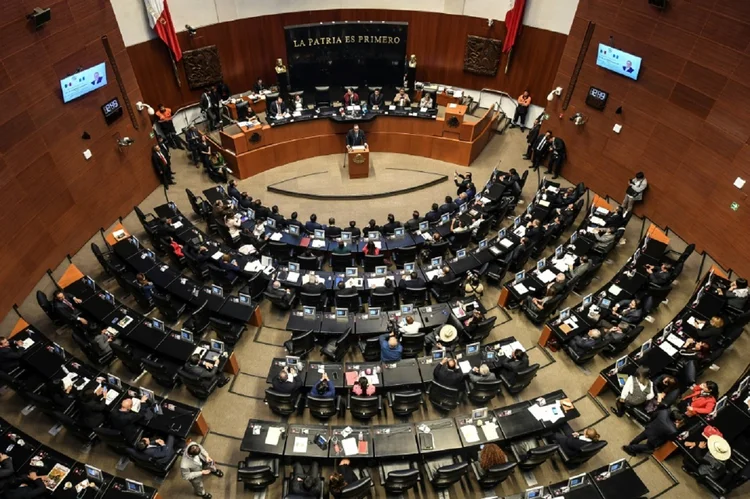 México: A reforma obteve 89 votos a favor e 23 contra no senado, depois que a Câmara dos Deputados aprovou a proposta em setembro (AFP/AFP)