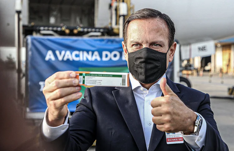 Governador João Doria: todas as cidades de SP devem voltar hoje para fase vermelha; shoppings fecham no final de semana (Governo do Estado de SP/Divulgação)