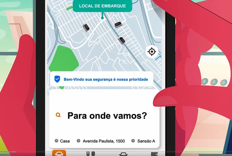 99: aplicativo terá carteira para passageiros com rendimento e assistente de ganhos para motoristas (99/Reprodução)