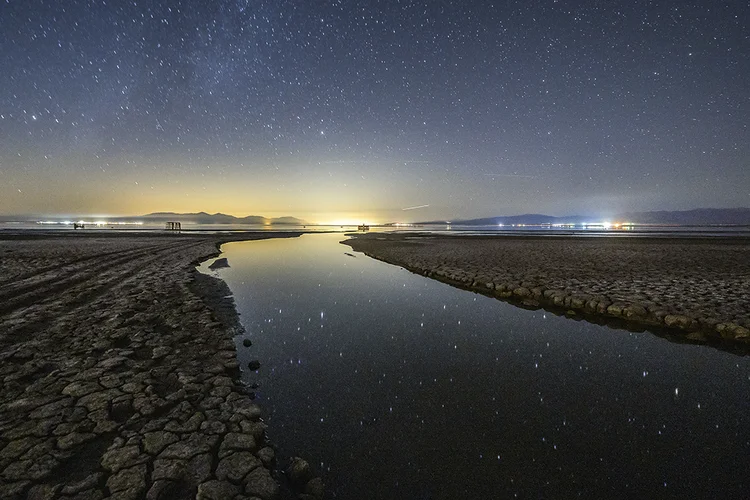 Mar de Salton: a produção de lítio no local pode chegar a 600.000 toneladas por ano (David McNew/AFP)