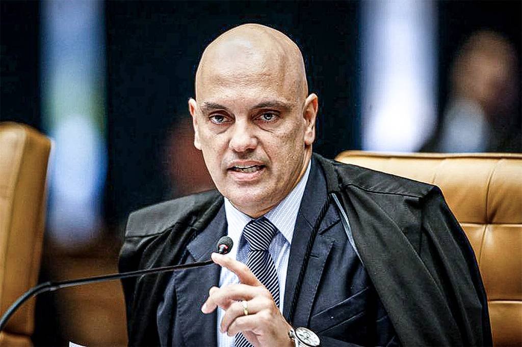 Alexandre de Moraes: Dirigindo-se a diplomatas de outros países, Moraes disse que a Justiça Eleitoral brasileira está "preparada para combater as milícias digitais" este ano. (Rosinei Coutinho/Agência Brasil)