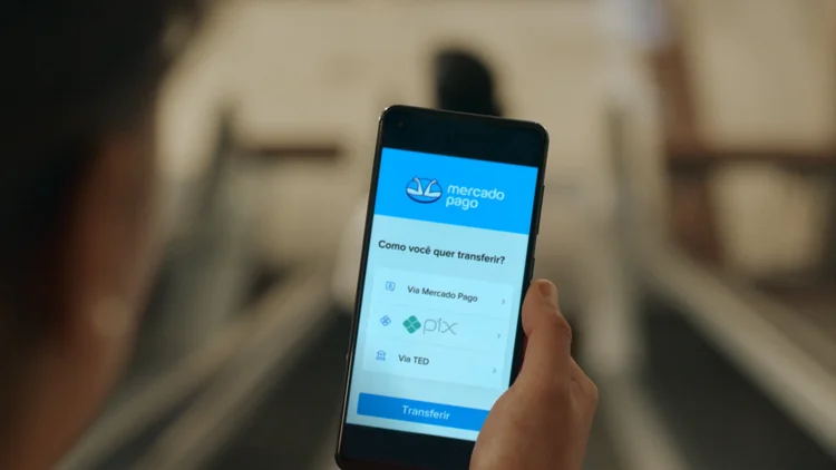 Aplicativo do Mercado Pago, a fintech do Mercado Livre, com o Pix como uma das alternativas de pagamento ao consumidor (Mercado Livre/Divulgação)