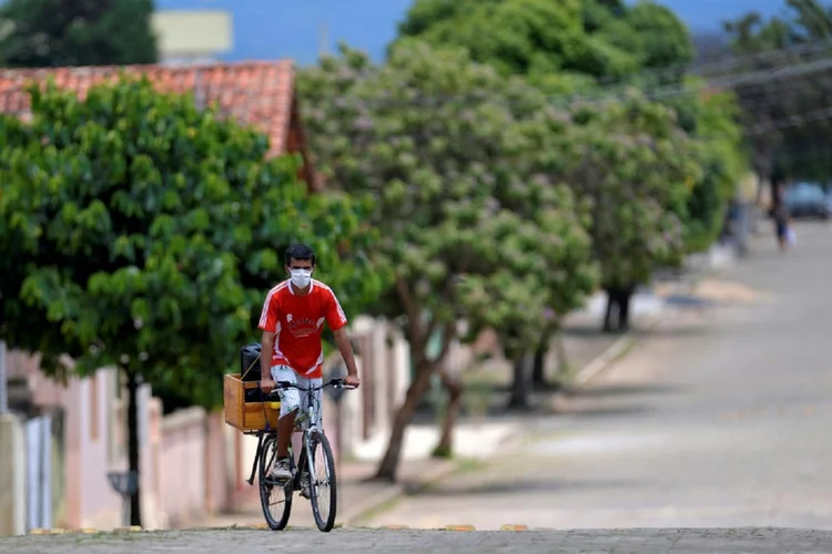 Cedro do Abaeté: cidade teve dois casos e perdeu reputação de cidade brasileira livre da covid-19 (AFP/AFP)