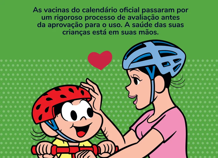 Unicef e Turma da Mônica se unem em campanha de vacinação (Unicef/ Turma da Mônica/Divulgação)