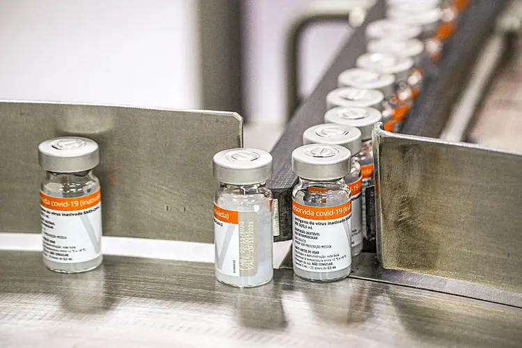 Coronvac: na manhã desta quarta, o Butantan recebeu os insumos para o envase de mais 8,7 milhões de doses da CoronaVac (Amanda Perobelli/Reuters)
