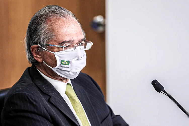 Paulo Guedes: o ministro ressaltou que a recriação do auxílio deverá ter previsões de recursos no orçamento (Marcos Corrêa/PR/Divulgação)